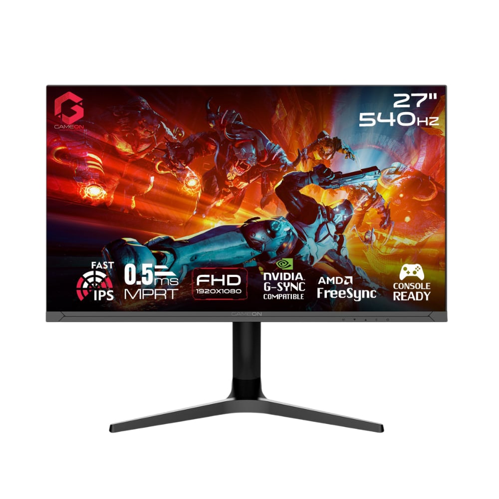 Gameon Titan Pro X Series 27 Inch 540Hz Fast IPS FHD 0.5ms Response Time HDMI 2.1 Gaming Monitor Black