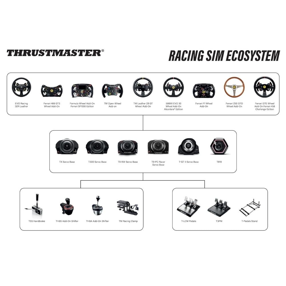 Thrustmaster T300 Ferrari Integral RW Alcantara edition Racing Game Wheel for Pc Black