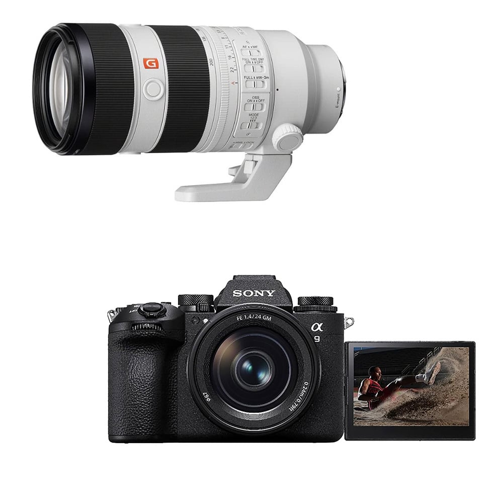 Sony ILCE-9M3 Alpha 24.6 MP 4K 120p Full-Frame Interchangeable-Lens Mirrorless Camera Black with Sony SEL70200GM2 E Mount FE 70–200mm F2.8 GM OSS II Full-Frame Lens