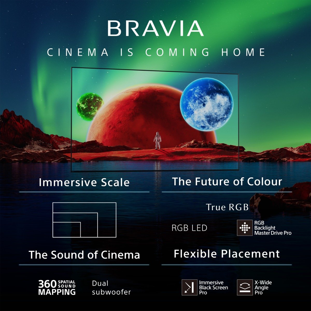 Sony BRAVIA 7 II 65 Inch 4K HDR Mini LED Google TV | True RGB | XR Processor | 120Hz | Dolby Vision & Dolby Atmos | 2026 Model | K-65XR70M2