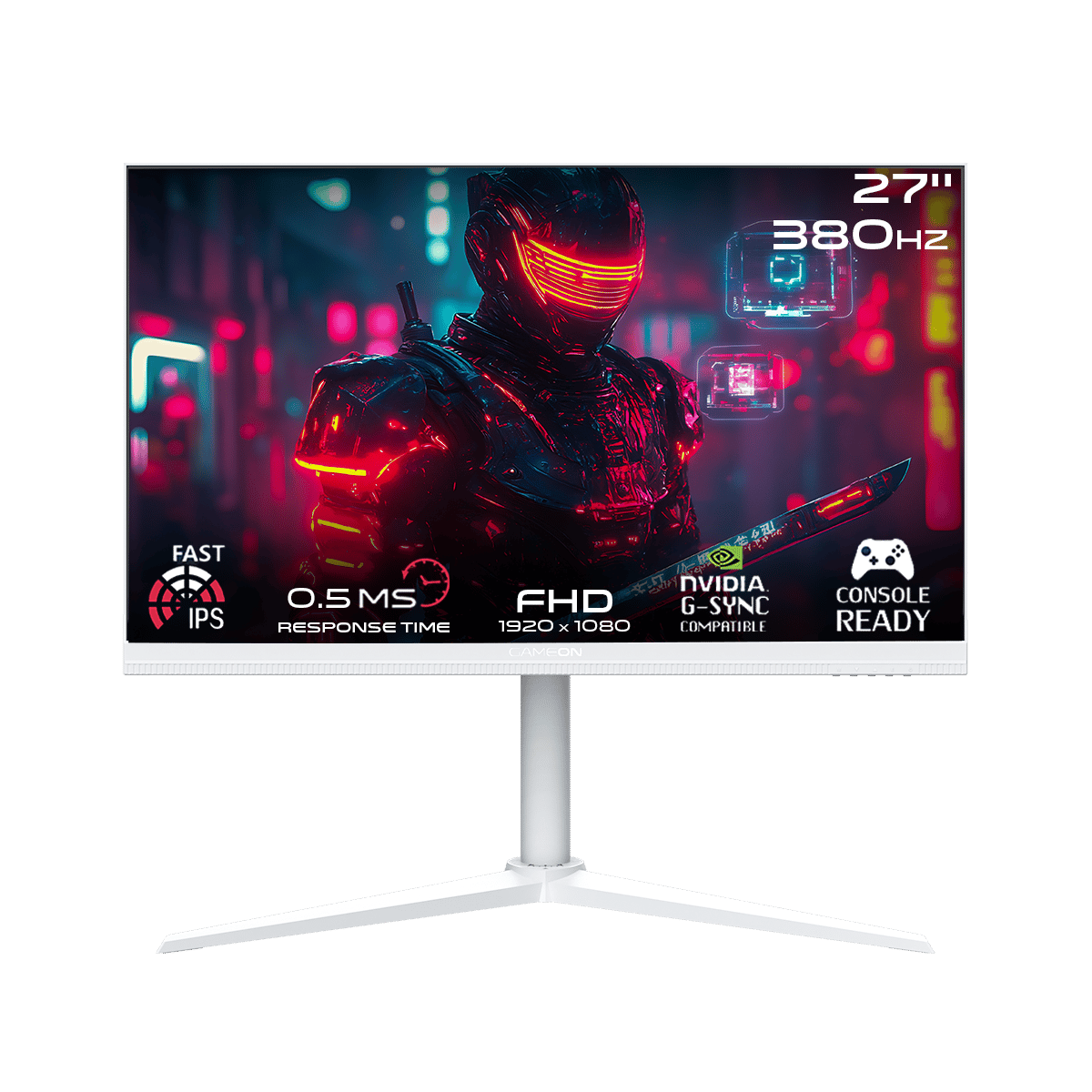 GAMEON GOAP27FHD380IPS Artic Pro Series 27" FHD, 380Hz, MPRT 0.5ms, HDMI 2.1, Fast IPS Gaming Monitor (Support PS5)| White