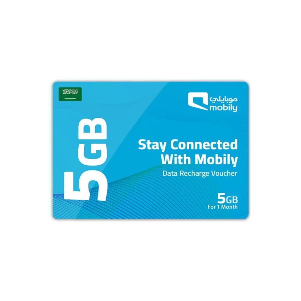 Mobily Data Recharge Voucher KSA 5 GB for 1 Months Blue