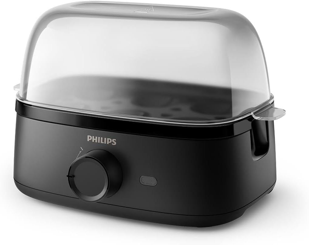 Philips Egg Cooker 3000 Series – 400W, Different cooking levels, Family size, Poached Egg – HD9137/91