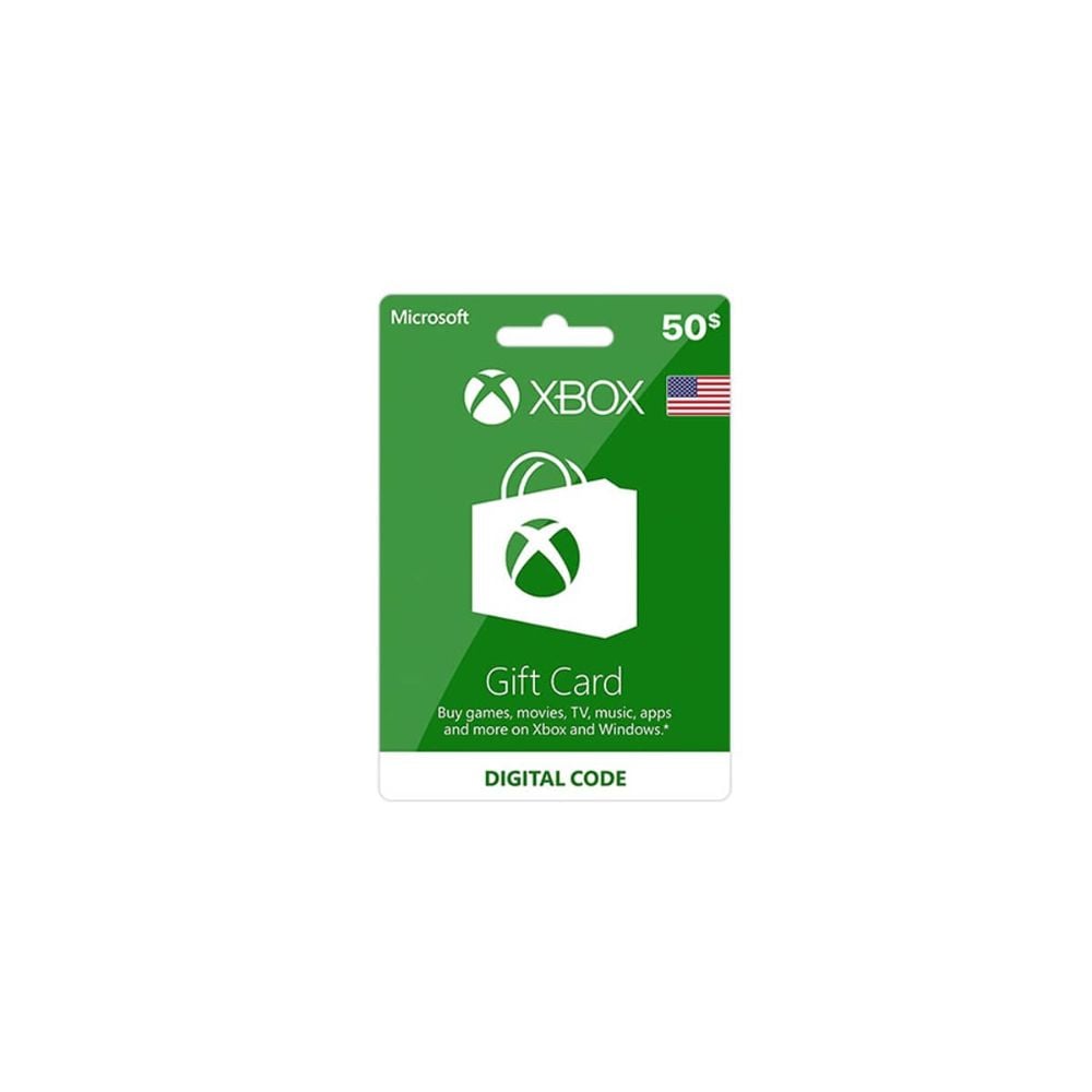Microsoft Xbox Live Gift Card USA 50 USD Delivery by Email and SMS Digital Card Green