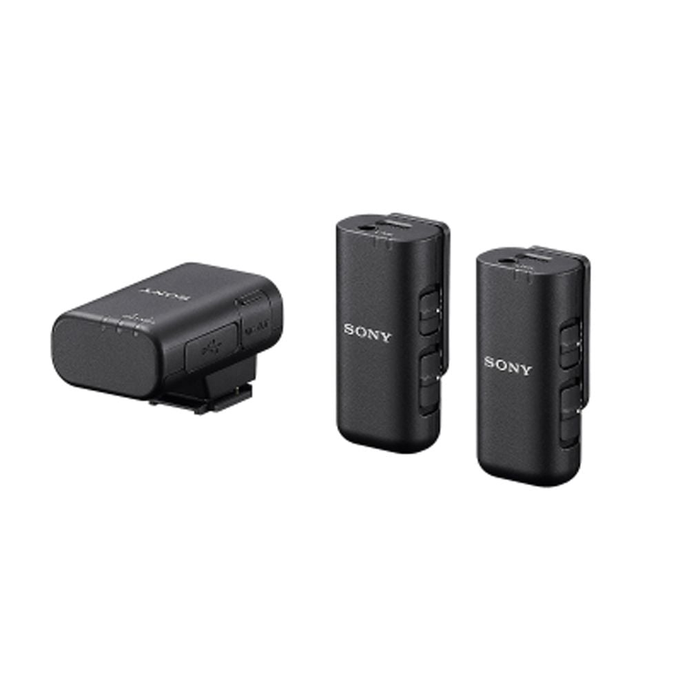 Sony Dual Transmitter Wireless Camera Microphone for Digital Recording Black