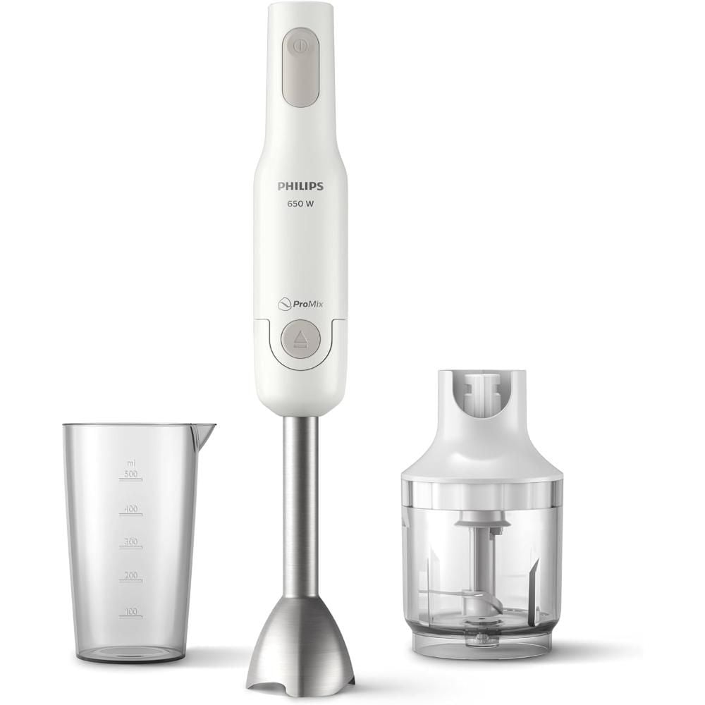 Philips Blender 650W With Metal Bar |Promix |beaker| compact chopper |HR2535/01| White