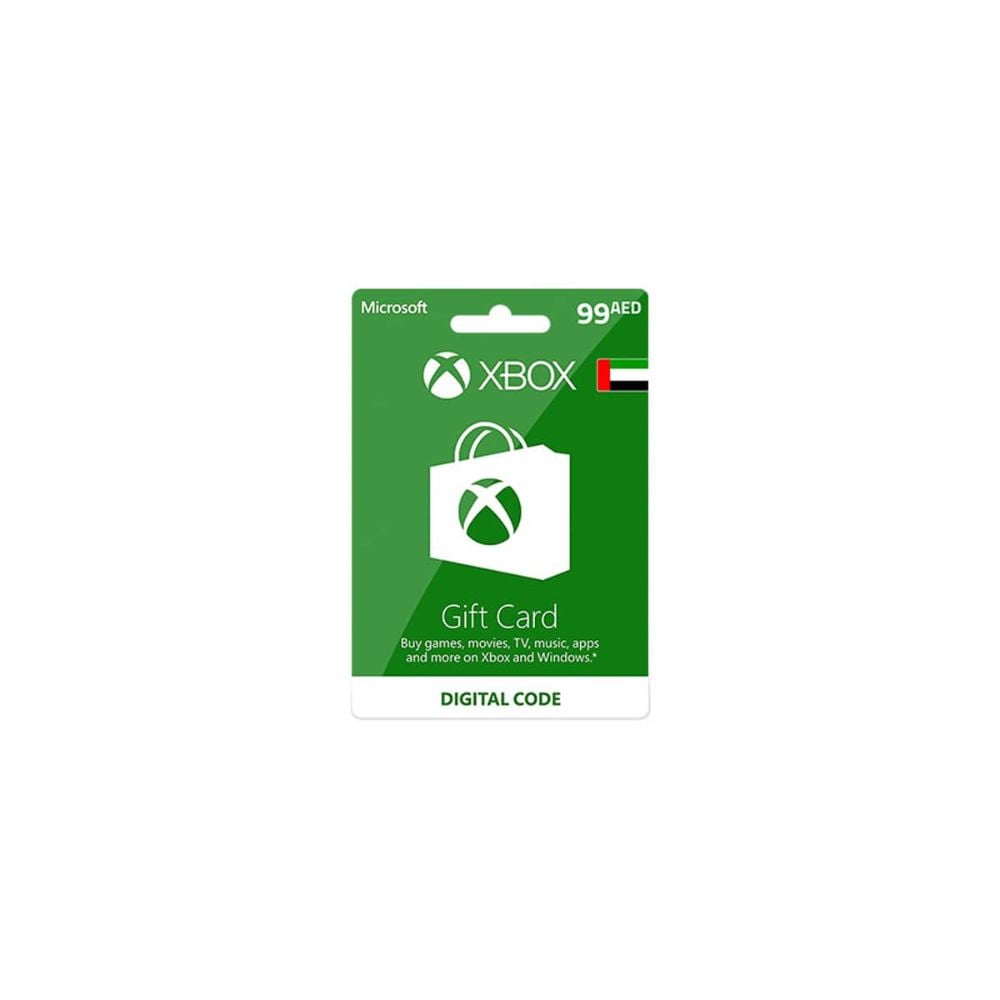Microsoft Xbox Live Gift Card UAE 99 AED Delivery by Email and SMS Digital Card Green