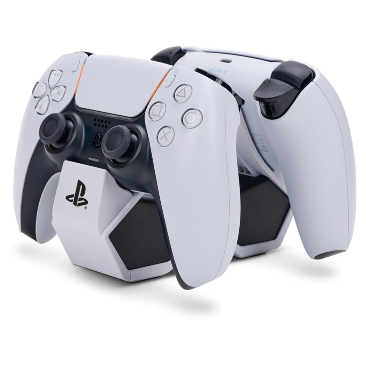 PowerA DualSense and DualSense Edge Twin Charging Station for PS5 Wireless Controller White