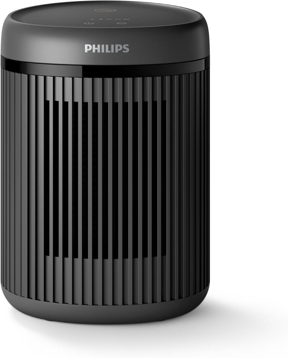 Philips Compact Ceramic Heater 2000 Series - 1500W, 2 Heating Settings, 3 Temperature Control, Auto-Off, Up to 15m² Room Size, Dark Grey - CX2120/01
