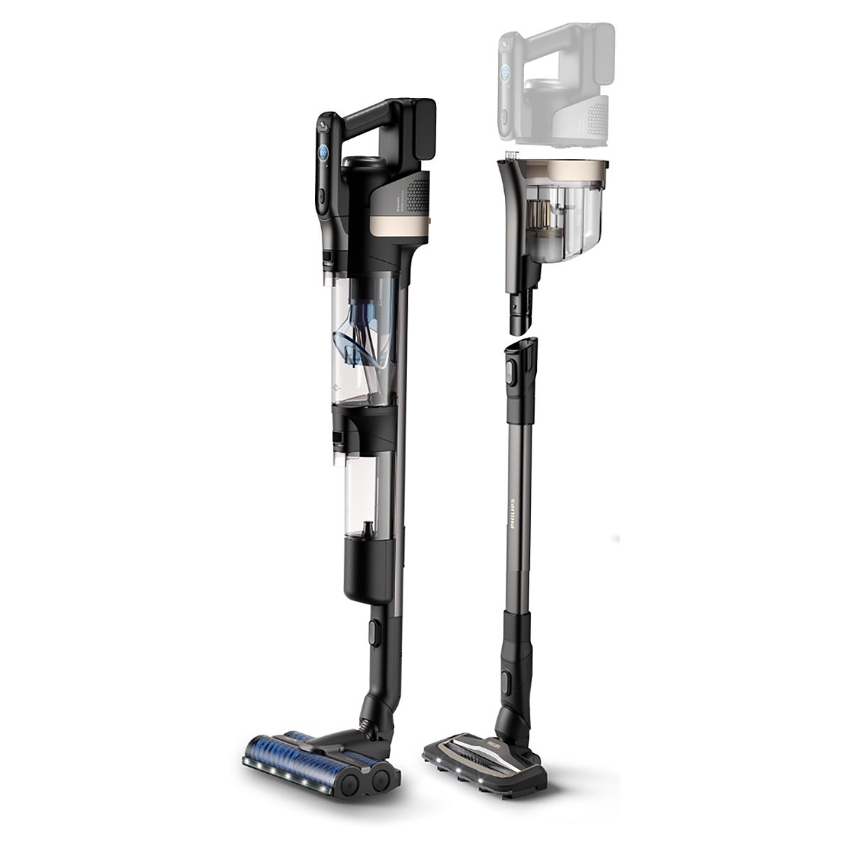 Philips 9000 Series AquaTrio Cordless Stick Vacuum and Wash Deep Black