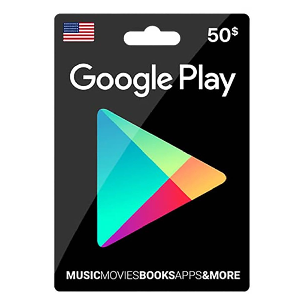 Google Play Gift Card USA 50 USD Delivery By Email Digital Code Black