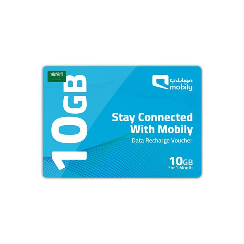 Mobily Data Recharge Voucher KSA 10 GB for 1 Month Blue