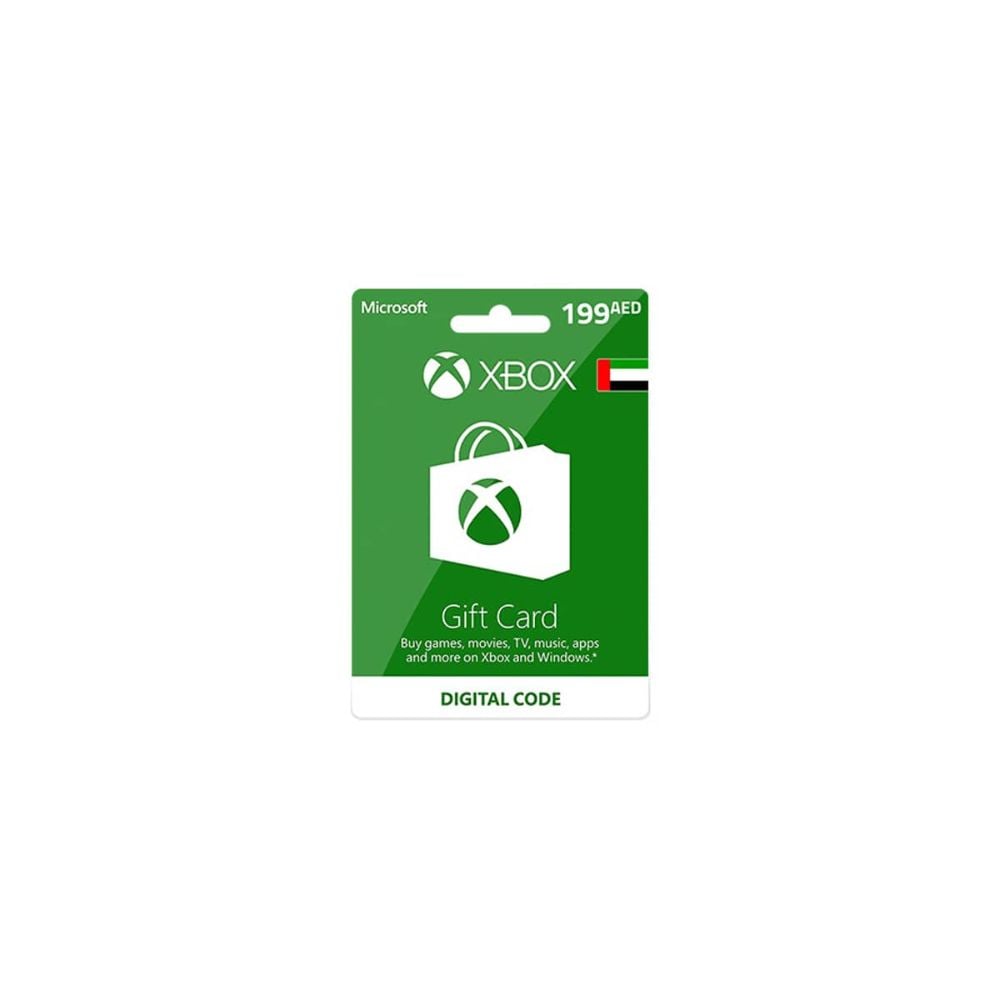 Microsoft Xbox Live Gift Card UAE 199 AED Delivery by Email and SMS Digital Card Green