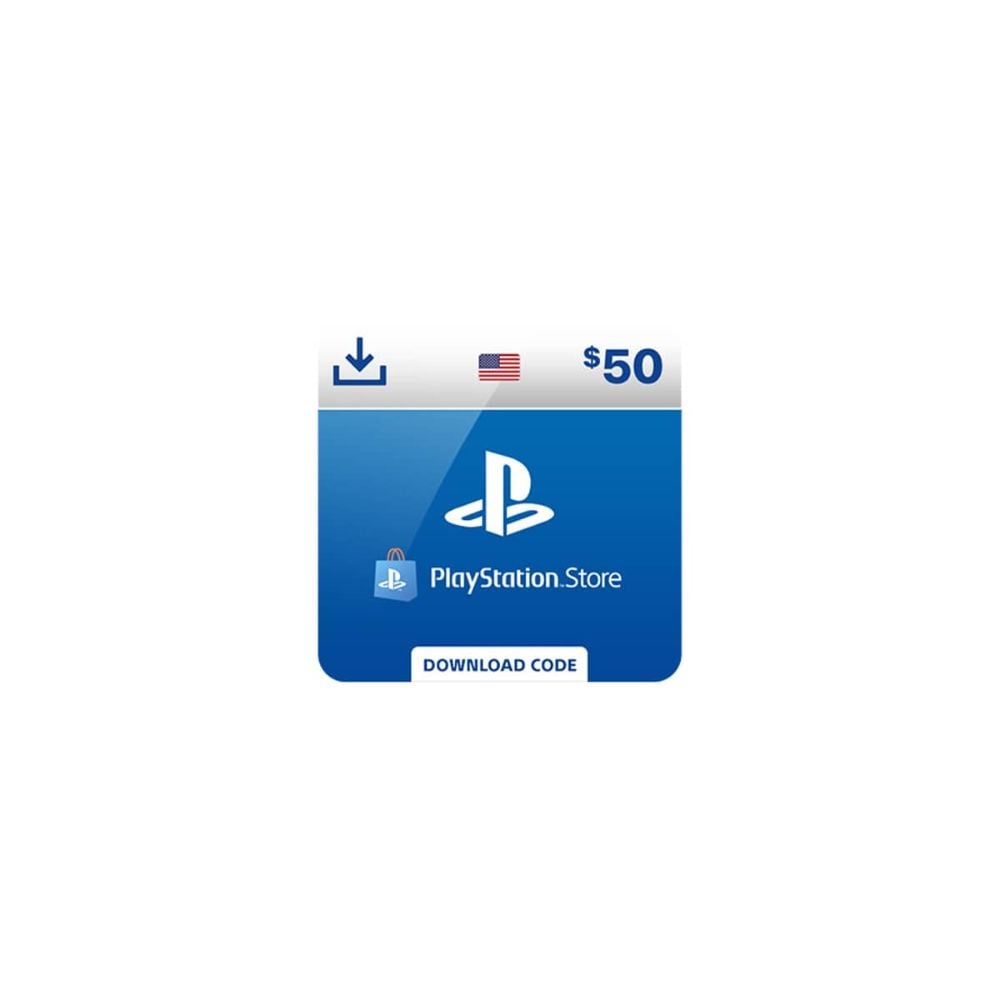 Sony Playstation Store Card USA 50 USD Delivery By Email and SMS Digital Code Blue/White