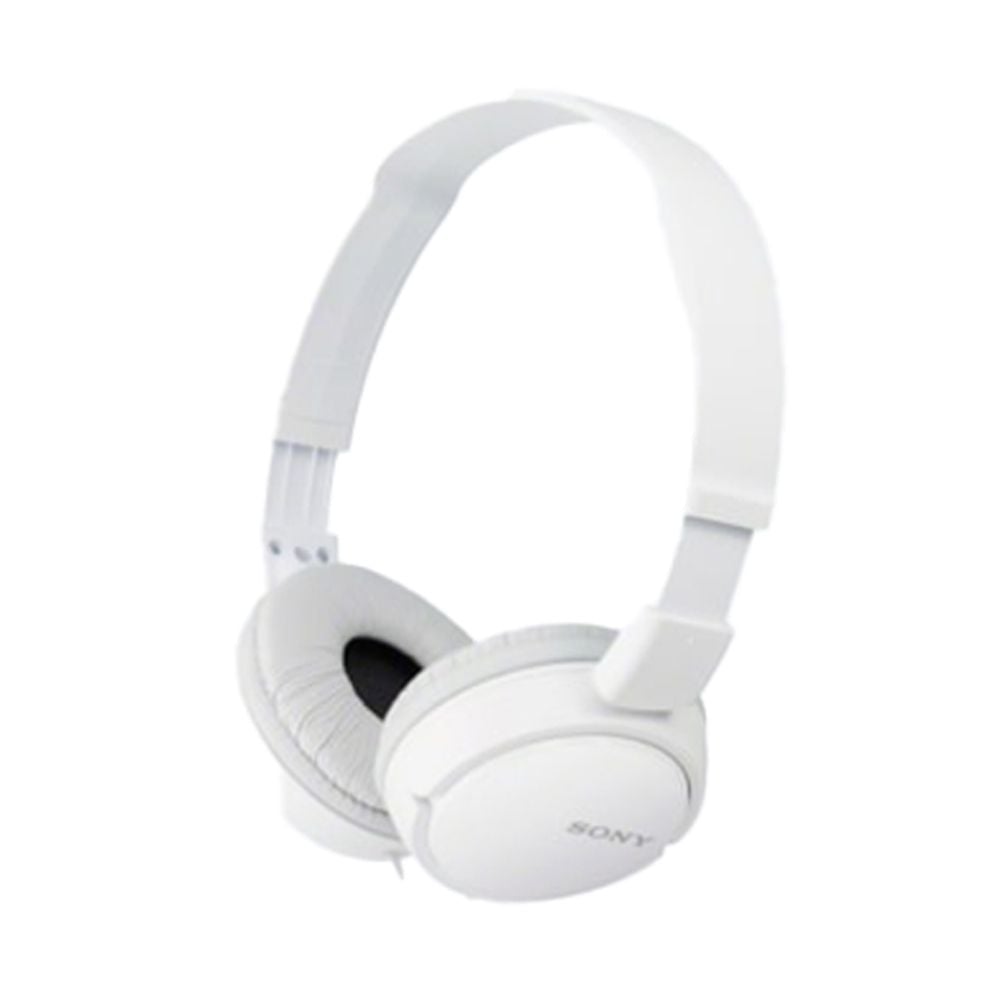 Sony MDR-ZX110AP Wired On-Ear Headphones Tangle-Free Cable with Microphone White