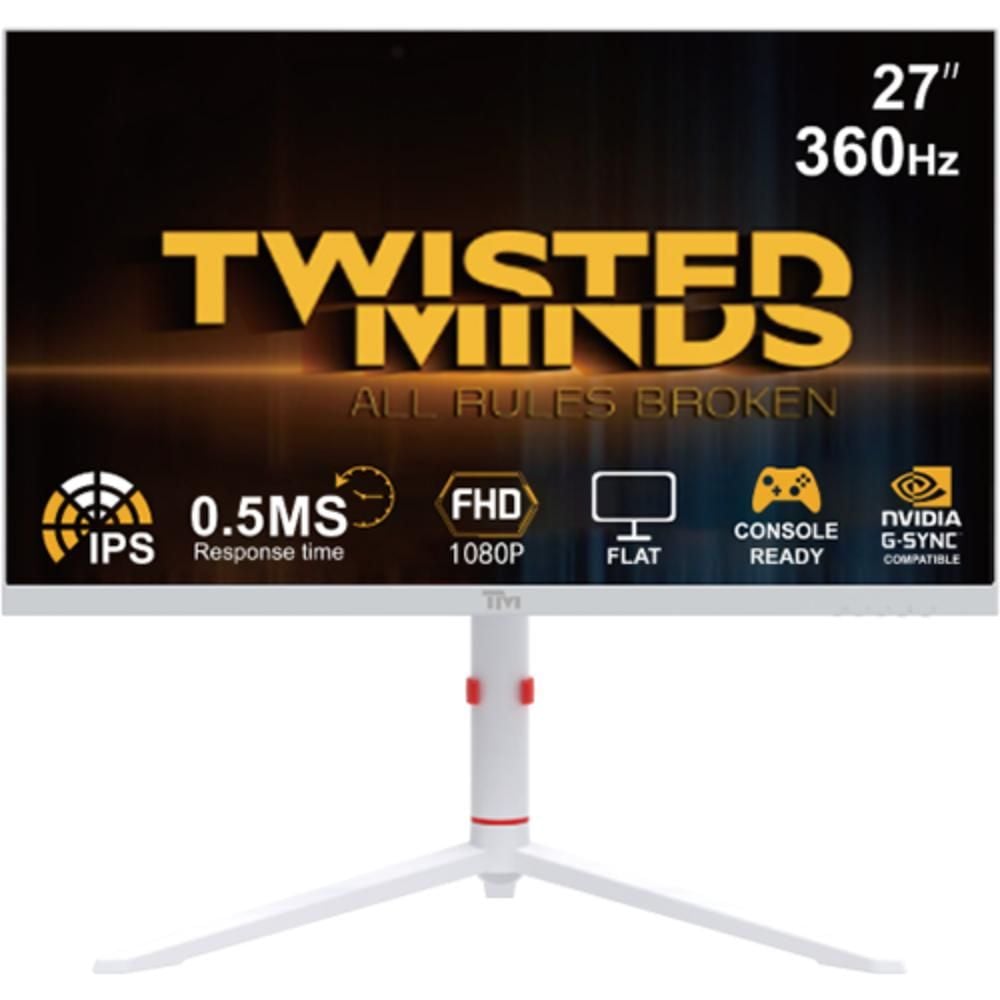 Twisted Minds Frost Series TMA27FHD360IPS 27-inch FHD,360HZ, 0.5MS, Fast IPS, HDMI 2.1 Gaming Monitor| White