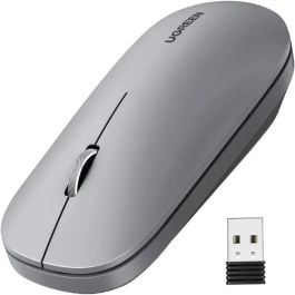 ماوس يوجرين لاسلكي صامت بتردد 2.4 جيجاهرتز مع مستقبل USB | رمادي | UG-MU001-90373