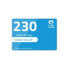 قسيمة إعادة شحن انترنت موبايلي السعودية 230 ريال سعودي أزرق