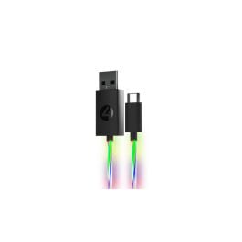 4Gamers Light Up Charging Cables Multi format Pack Of 2 2M Black