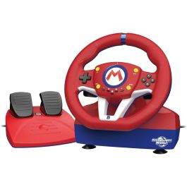 HORI عجلة القيادة المصغرة Mario Kart Racing Wheel Mini مع دواسات لجهاز Nintendo Switch 2