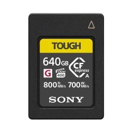 سوني CFexpress Type A Tough | CEA-G640T | 640 جيجابايت | سرعة قراءة 800MB/s | سرعة كتابة 700MB/s | أسود