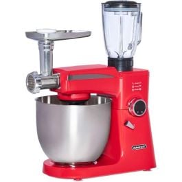 Admiral 2000W Digital Knob Shows Time With Adjust Speed Stand Mixer 10L Red/Silver