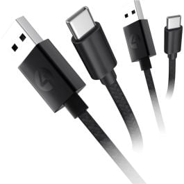4Gamers USB-C Charge and Data Cable Pack Of 2 2M Black
