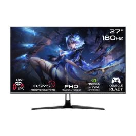 Gameon 27 Inch 180Hz IPS FHD 0.5ms Response Time HDMI 2.1 Built-In-Speakers Gaming Monitor Black