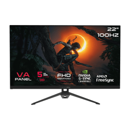 GAMEON GOB22FHD75VA Basic Series 22-inch FHD, 100Hz, 5ms, VA Panel Gaming Monitor | Black