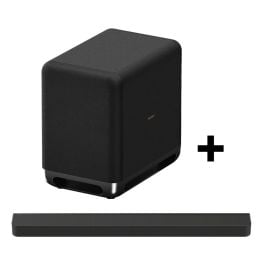 Sony HT-A8000 Bravia Theatre Bar 8 Premium Soundbar Home Theatre System Black with SONY SA-SW5 300W Additional Wireless Subwoofer
