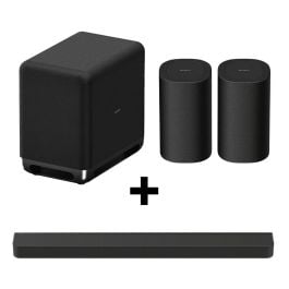 Sony HT-A8000 Bravia Theatre Bar 8 Premium Soundbar Home Theatre System Black with Sony SA-SW5 300W Additional Wireless Subwoofer and Sony SA-RS8 Wireless Rear Speakers