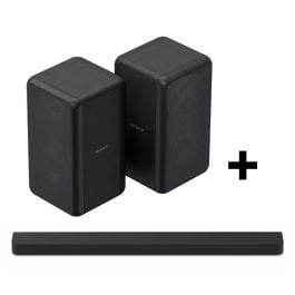 Sony HT-A8000 Bravia Theatre Bar 8 Premium Soundbar Home Theatre System Black with SONY SA-RS3S Additional Wireless Rear Speakers