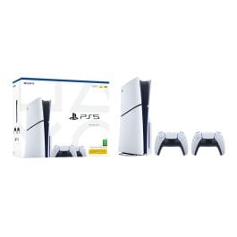 جهاز Sony PlayStation 5 Blu‑ray Disc Edition Console سعة 1 تيرابايت مع وحدة تحكم إضافية DualSense Wireless Controller لاسلكية – أبيض