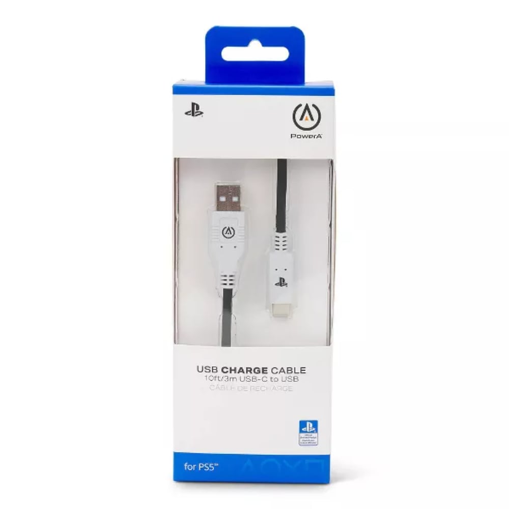 PowerA USB 3.1 to USB-C Syncand Charging Cable for PlayStation 5 3M Black
