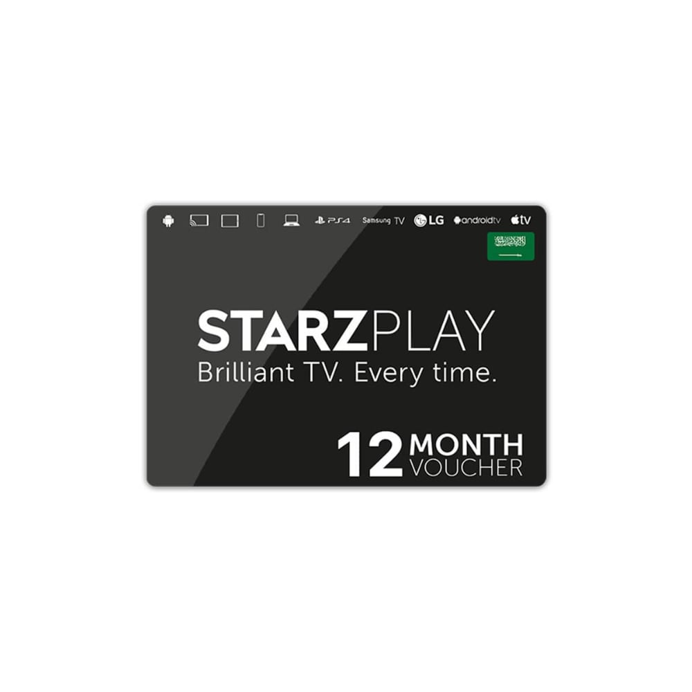 STARZPLAY Gift Card 12 Months Delivery By Email Digital Code Black/White