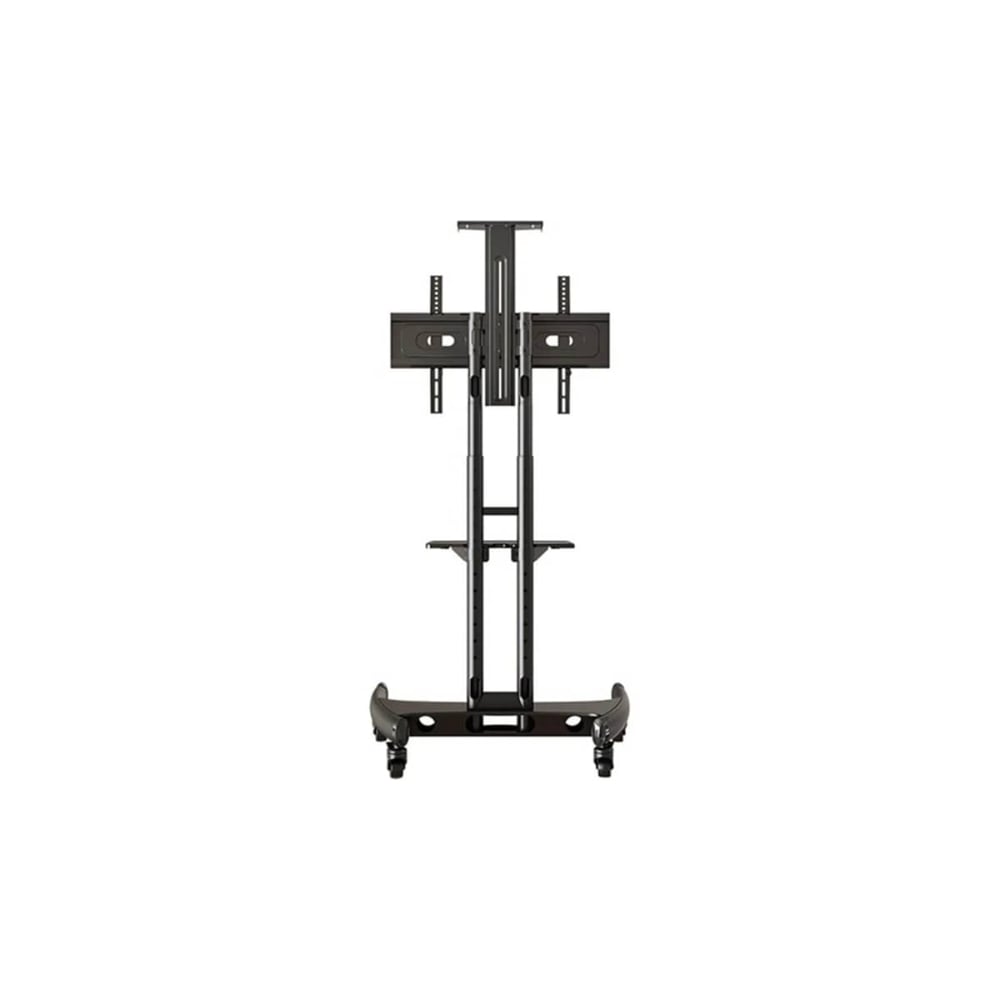 North Bayou Mobile TV Cart Rooling TV Stand with Wheels for 32 to 75 Inch TV Screen Black