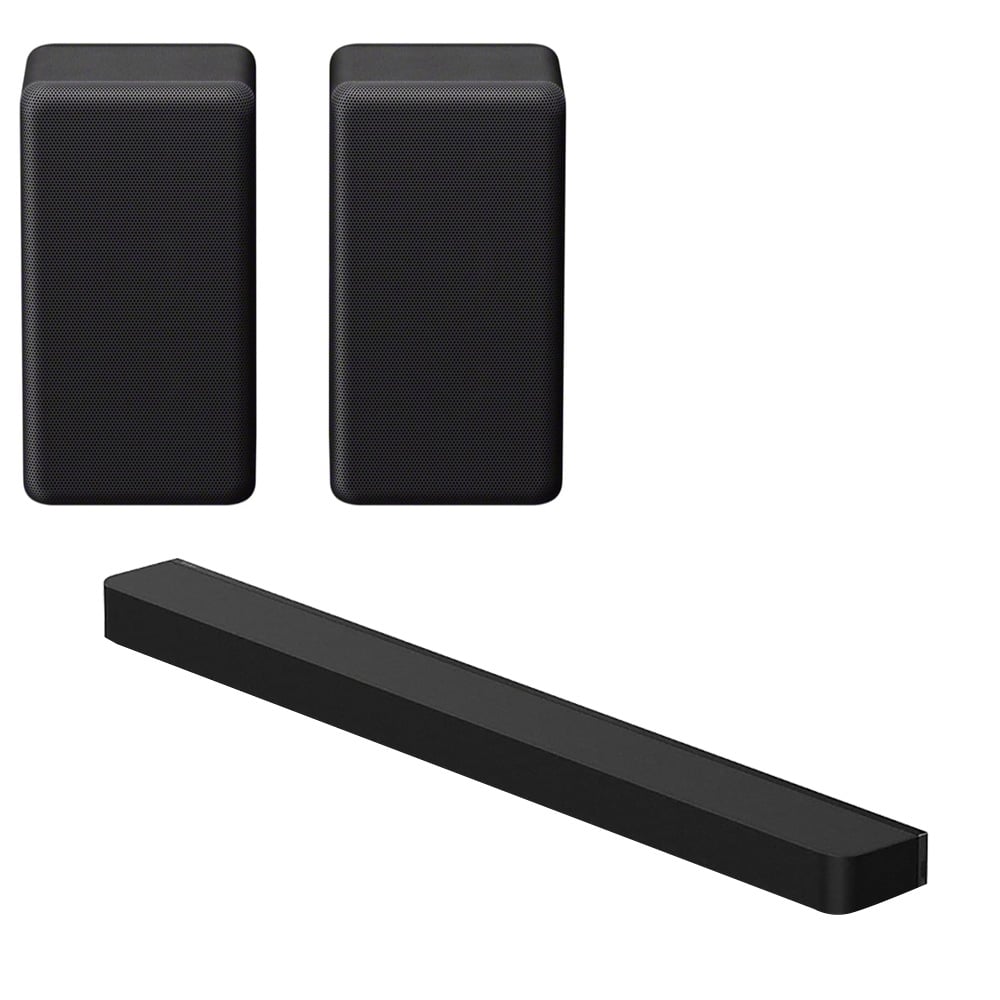 Sony HT-A8000 Bravia Theatre Bar 8 Premium Soundbar Home Theatre System Black with SONY SA-RS3S Additional Wireless Rear Speakers