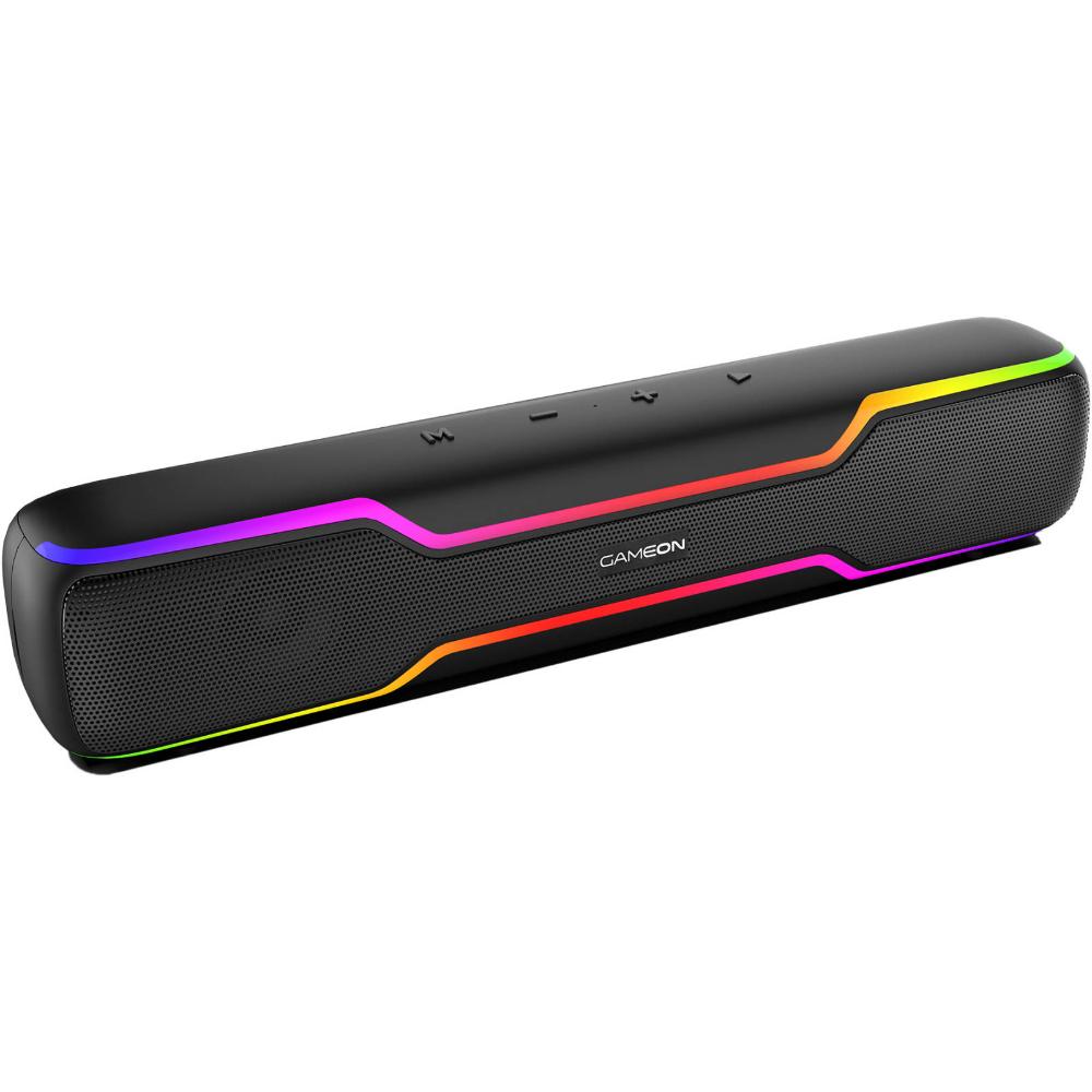 Gameon Dominator Blaze Wireless RGB Gaming Soundbar| Black