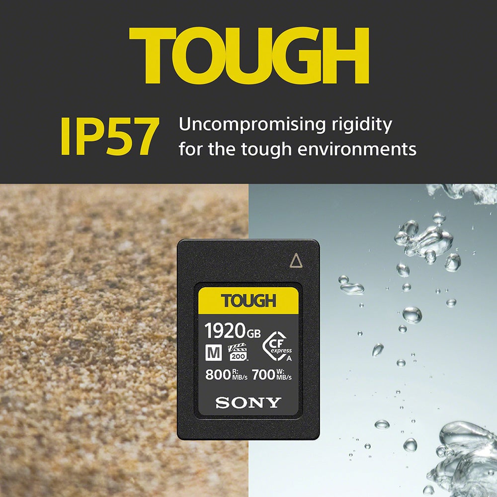 Sony 1920GB Cfexpress Type A Tough 700MB Write/800MB Read Speed Memory Card Black