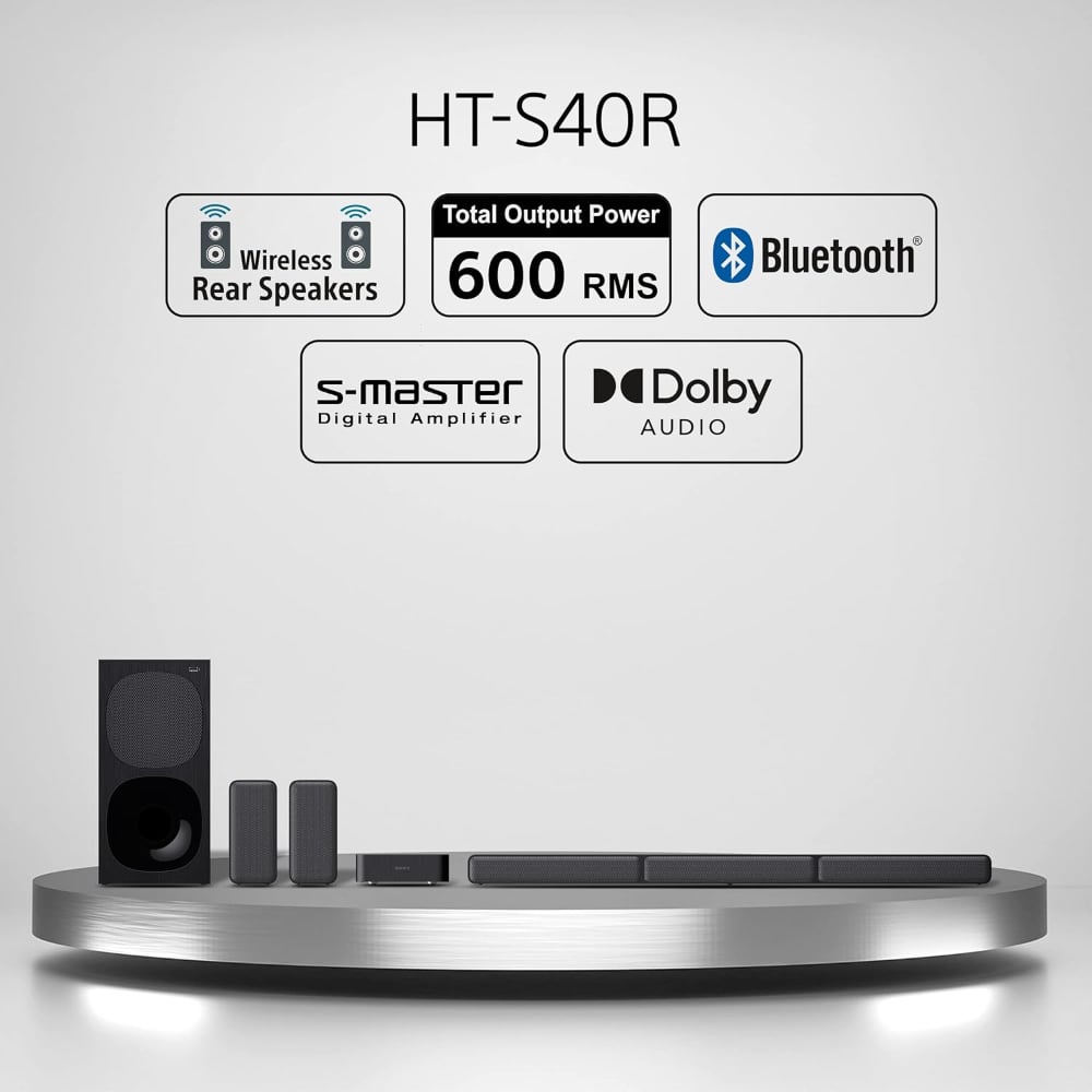 Sony HT-S40R Real 5.1 Channel Dolby Audio Home Theatre System Black