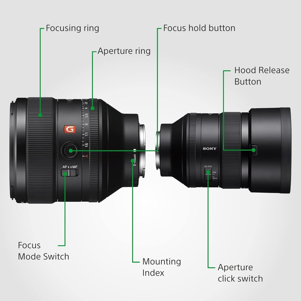 Sony FE 85mm | SEL85F14GM | F1.4 GM | Portrait Prime Lens | Full-Frame E-Mount | Black