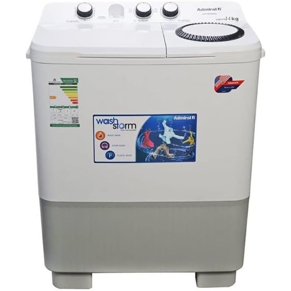Admiral Twin Tub Semi-Automatic Washing Machine With Wash Storm 14 Kg White