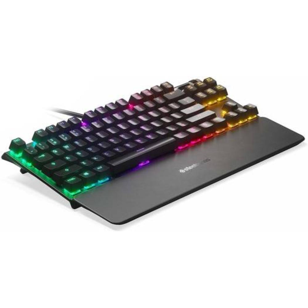 ستيل سيريز لوحة مفاتيح Apex 7 TKL | مفاتيح Red خطية، شاشة OLED | تخطيط US، أسود | SS-64646