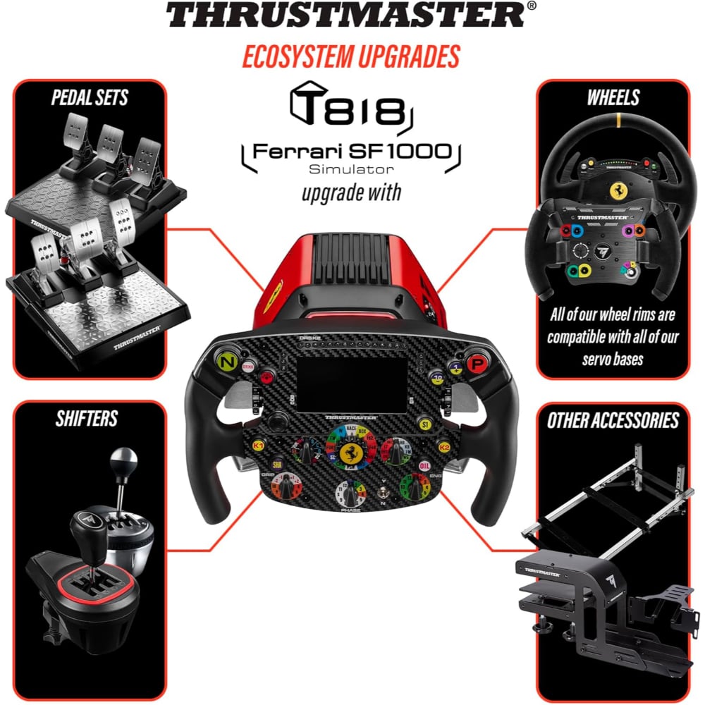 Thrustmaster T818 Ferrari SF1000 Simulator - Advanced Racing Wheel Black