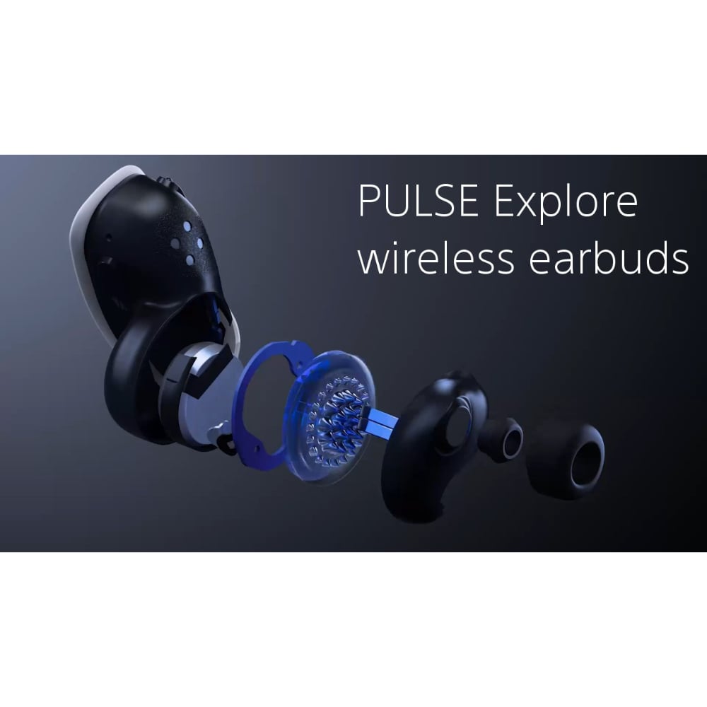 Sony Pulse Explore True Wireless In-Ear Gaming Earbuds with Charging Case White