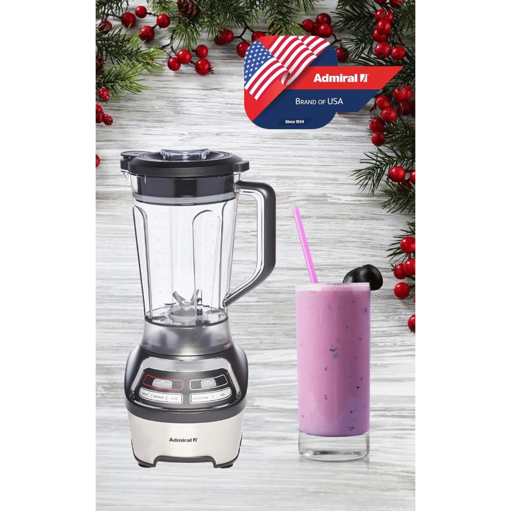 Admiral Blender | 1500W | 3 Speed Control | 1.8L Jar | Black/Silver | ADBL1815SS
