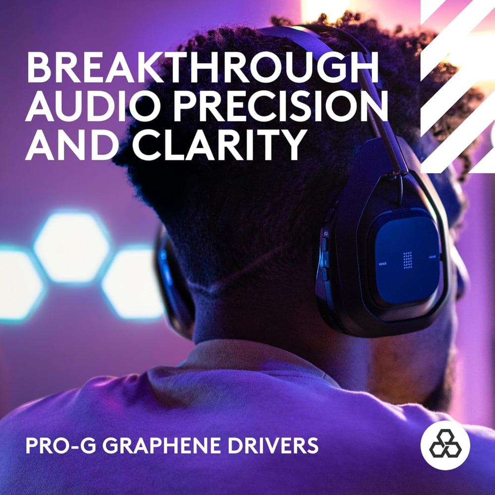 Logitech G Astro A50 X | Lightspeed Wireless Gaming Over-Ear Headset with Base Station | Console & PC Compatible | Black