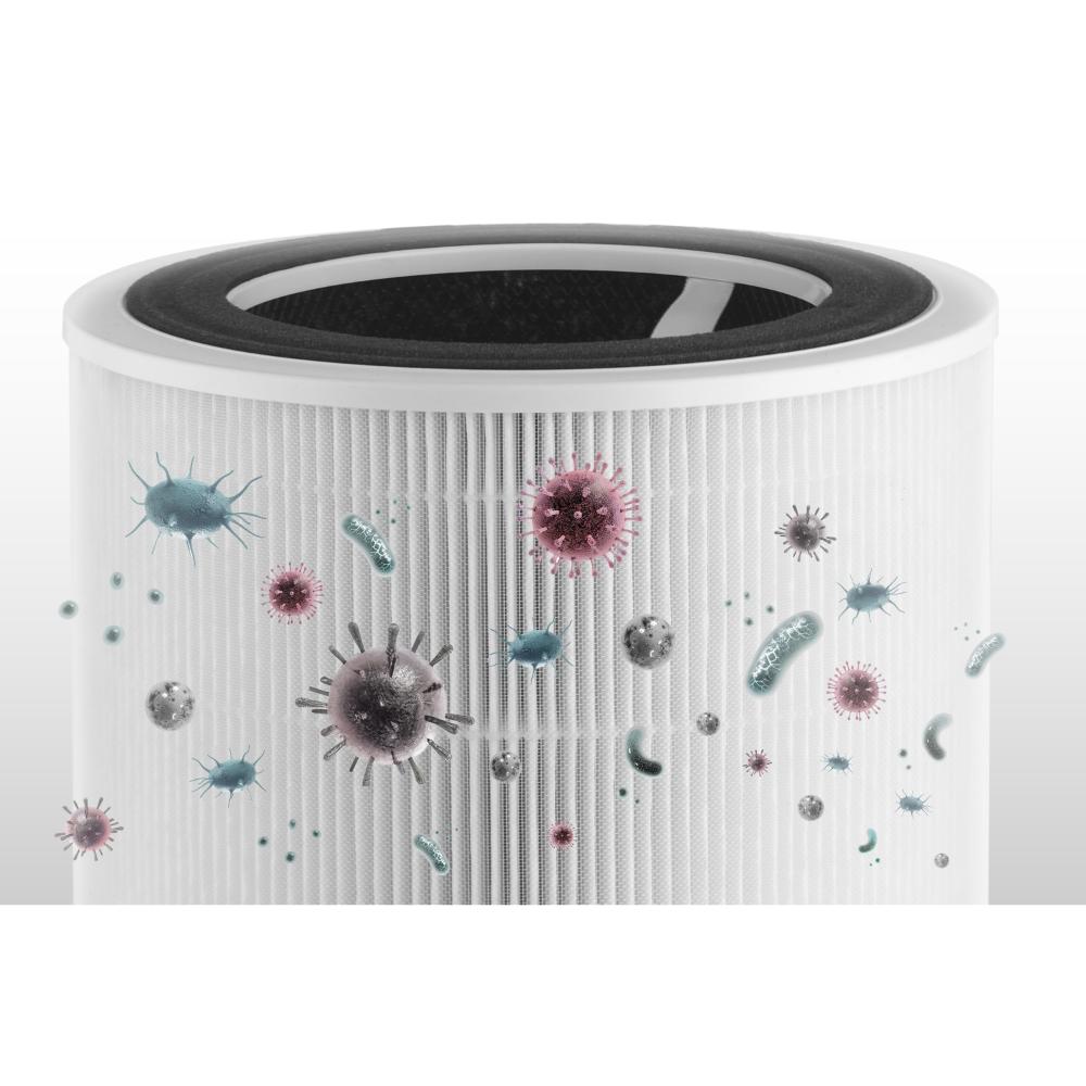 Hitachi Air Purifier | Smart Digital Touch Control | Coverage Up to 48 m² | HEPA & Activated Carbon Filters | White | EP-TZ50WG