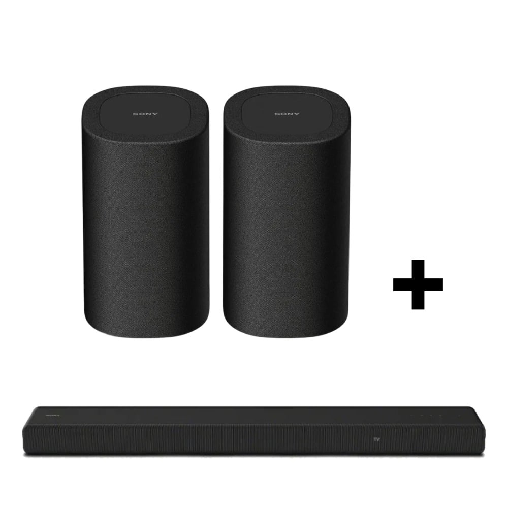 Sony HT-A3000 250W A Series 3.1 Channel 360 Spatial Sound Mapping Soundbar with SONY SA-RS8 Wireless Rear Speakers