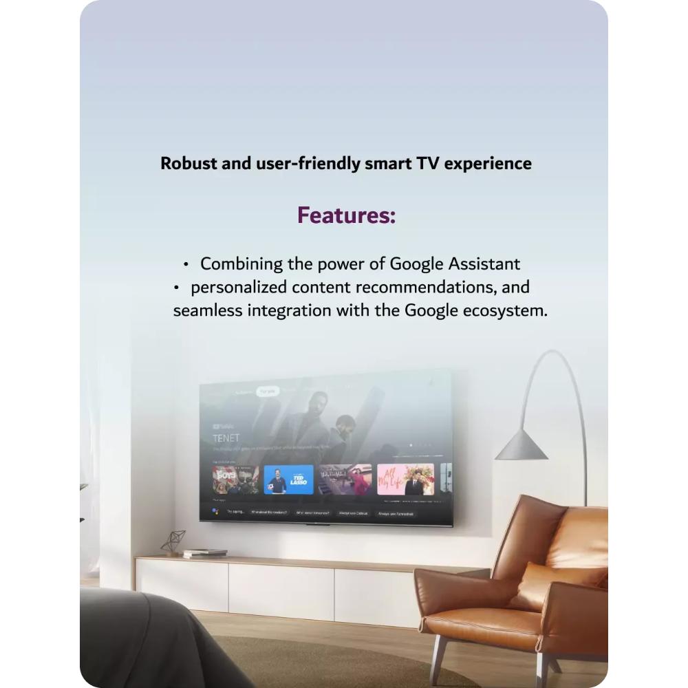 TCL 65C8K Premium QD-Mini LED smart TV featuring 144Hz refresh rate| 4500 nits peak brightness| Google TV